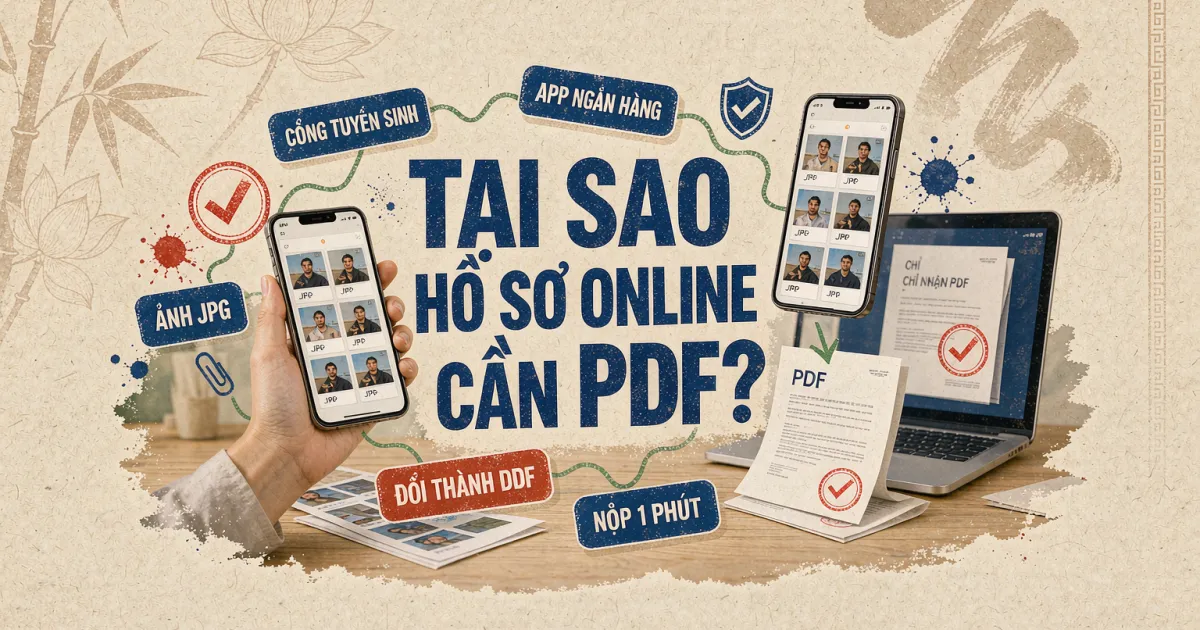 Vì sao nộp hồ sơ online luôn yêu cầu file PDF thay vì ảnh JPG?