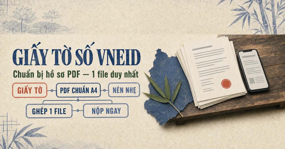 Cách chuẩn bị giấy tờ PDF nộp dịch vụ công sau khi VNeID cập nhật 2.2.12