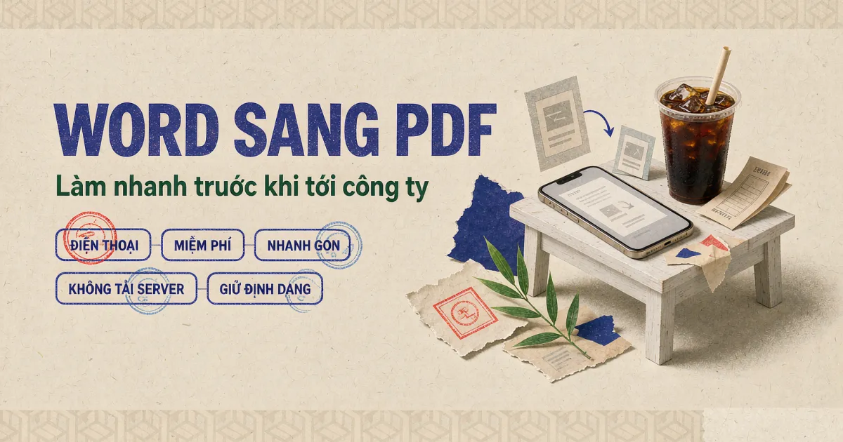 Chuyển Word sang PDF trên điện thoại, làm xong trước khi tới công ty